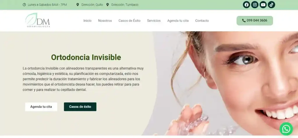 ejemplo web consultorio dental
